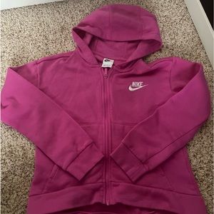 pink nike zip up